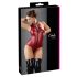 Cottelli Party - Mouwloze glanzende body met rits (rood) - XL