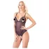 Cottelli - open body - kant en parels - zwart - M
