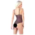 Cottelli - open body - kant en parels - zwart - L
