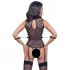 Cottelli Bondage - kanten body met bandjes - zwart