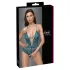 Cottelli - open body met vetersluiting en kant - groen - L