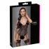 Cottelli - open body met jarretelles en kant - zwart - L