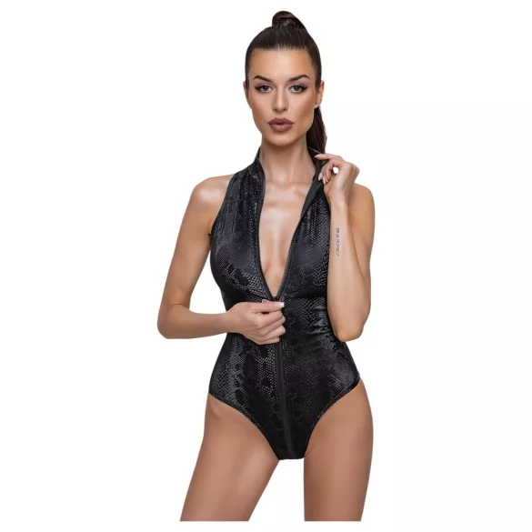 Cottelli Party - body - slangenprint - zwart