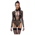 Cottelli - transparant body met bandjes - zwart - M