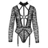 Cottelli - transparant body met bandjes - zwart - M