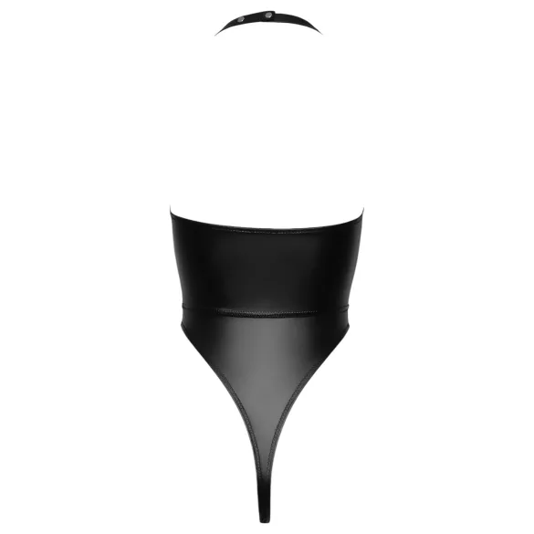 Cottelli Party - body met halsband - glanzend - zwart