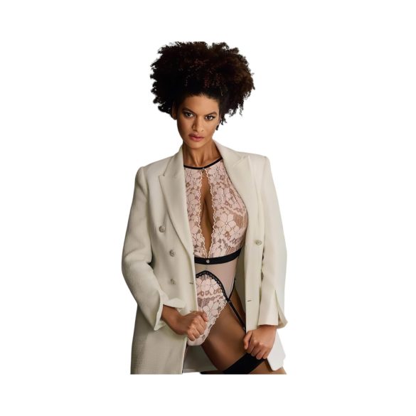 Obsessive Lilines - body met jarretels - roze - L/XL