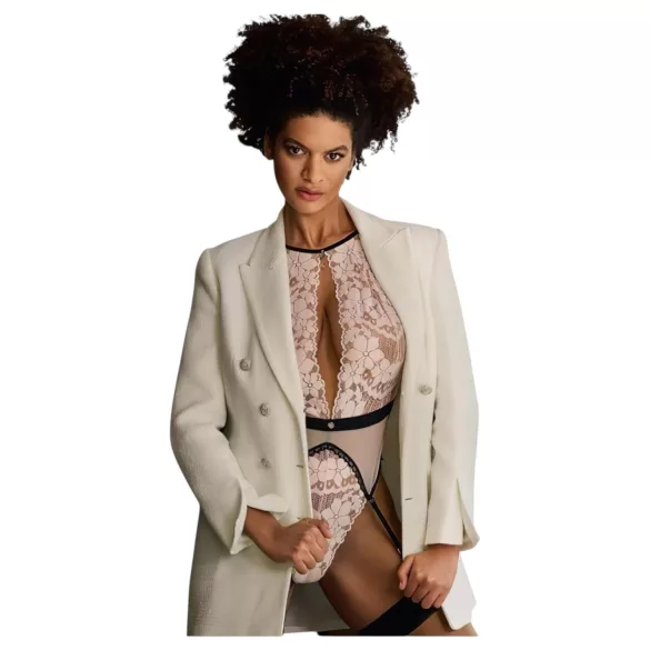 Obsessive Lilines - body met jarretels - roze - L/XL