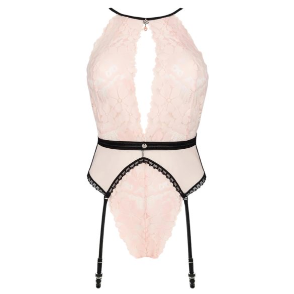 Obsessive Lilines - body met jarretels - roze - L/XL