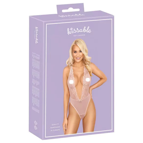 Kissable - kanten body - roze