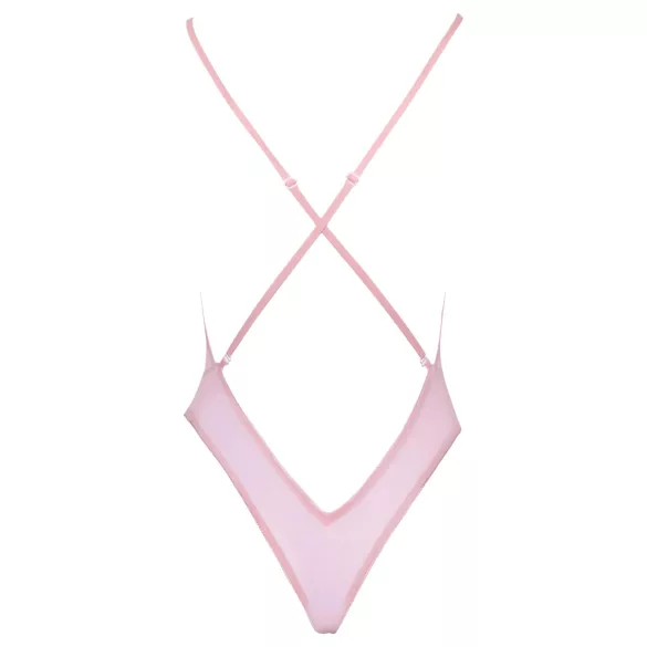 Kissable - body met geborduurde rozen - roze