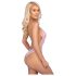Kissable - body met geborduurde rozen - roze - L/XL