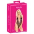 Kissable - roze geborduurde body (zwart)