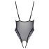 Cottelli - geborduurde open kanten body (zwart-paars) - M