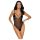 Cottelli - geborduurde open kanten body (zwart-paars) - L