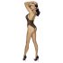 Cottelli - geborduurde open kanten body (zwart-paars) - L