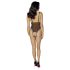 Cottelli - geborduurde open kanten body (zwart-paars) - L
