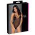 Cottelli - geborduurde open kanten body (zwart-paars) - L