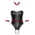 Cottelli Bondage - glanzende body + arm- en halsfixatie (zwart)