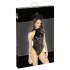 Noir - glanzende body met halternek (zwart) - L