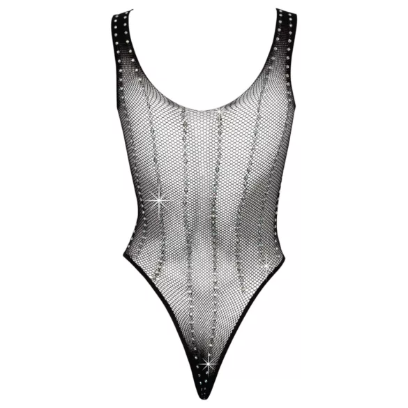 Cottelli - net body met strass steentjes - zwart - S-L
