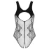 Obsessive B335 - open bodysuit - transparant zwart - S-L