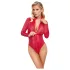 Cottelli - body lingerie - slangenprint - rood