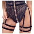Cottelli - open bodysuit met bandjes - zwart - L