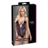 Cottelli - open bodysuit met bandjes - zwart - L