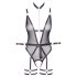 Cottelli Bondage - Open body met armboeien (zwart) - M
