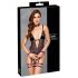 Cottelli Bondage - Open body met armboeien (zwart) - M