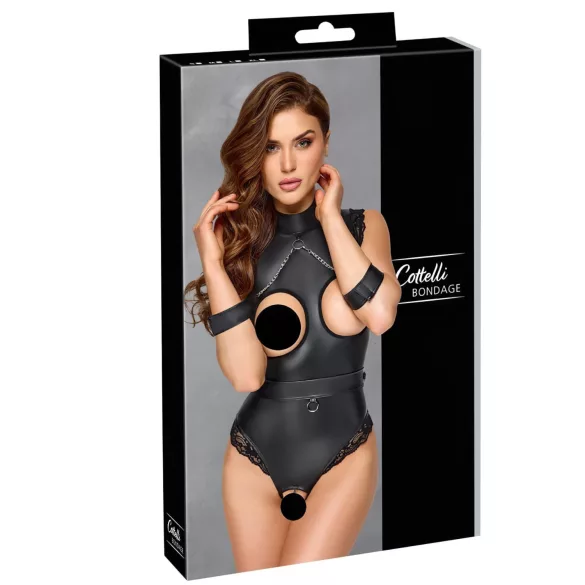 Cottelli Bondage - open cup body - zwart