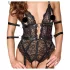 Cottelli Bondage - open kanten body - zwart - L