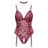 Cottelli Curves - kanten body met kettingen (rood)