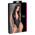 Cottelli - dames body - glanzend effect - zwart - L