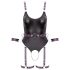 Cottelli - open bondage body met boeien (zwart) - M
