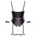 Cottelli - open bondage body met boeien (zwart) - M