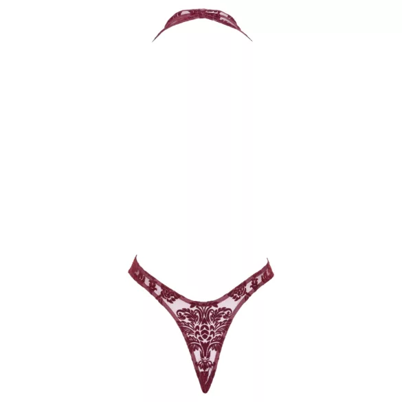 Noir Kink Royal - damesbody - transparant - rood