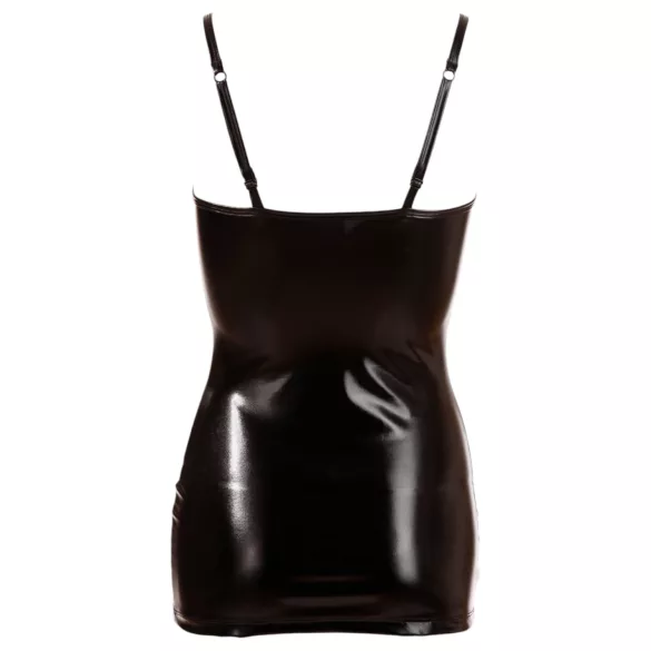 Cottelli - glanzende jurk met veters (zwart) - XL