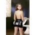 Cottelli - Jurk met halsband - sexy look - zwart - M