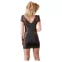 Cottelli - Lingeriejurk met strik en kant - zwart - L