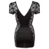 Cottelli - Lingeriejurk met strik en kant - zwart - L