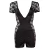 Cottelli - Lingeriejurk met strik en kant - zwart - XL
