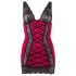 Cottelli - jurk met vetersluiting - rood - exclusief design - XL