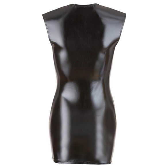 Cottelli - mouwloze glanzende partyjurk - zwart - XL