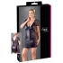 Cottelli Plus Size - babydoll met strik en kant - zwart - 2XL