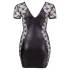 Cottelli Plus Size - babydoll met strik en kant - zwart - 3XL