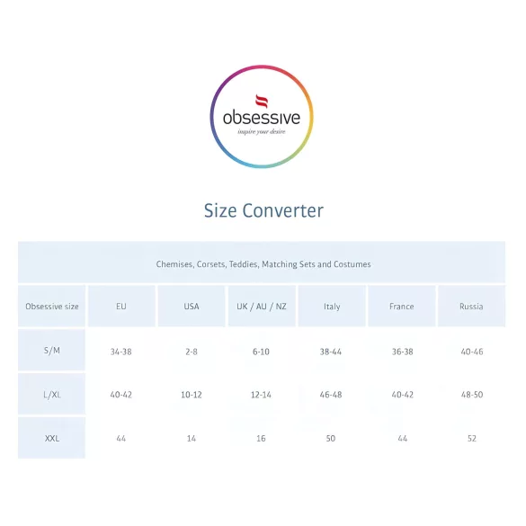 Obsessive Lovica - babydoll met kant en string - rood - 2XL