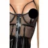 Noir - lakleren jurkje met netstof inzet - zwart - M
