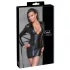 Cottelli Bondage - Jurk met glanseffect - Inclusief boeien - Zwart - M